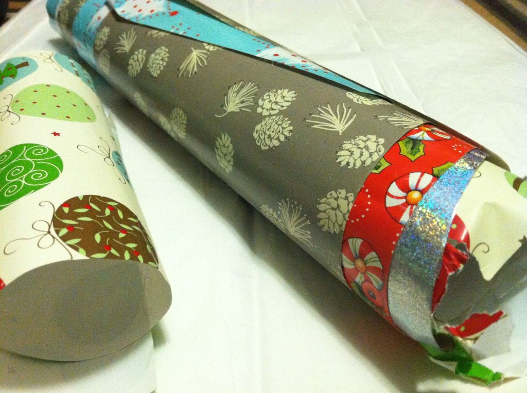 Rolls of wrapping paper in various patterns