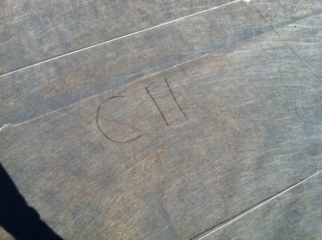 Blanket number marked on landscaping cloth