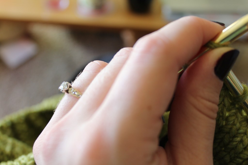 Engagement ring on a woman's hand