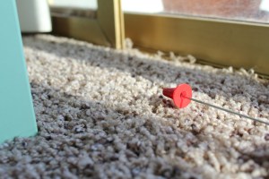 Red tip guards on blocking wires