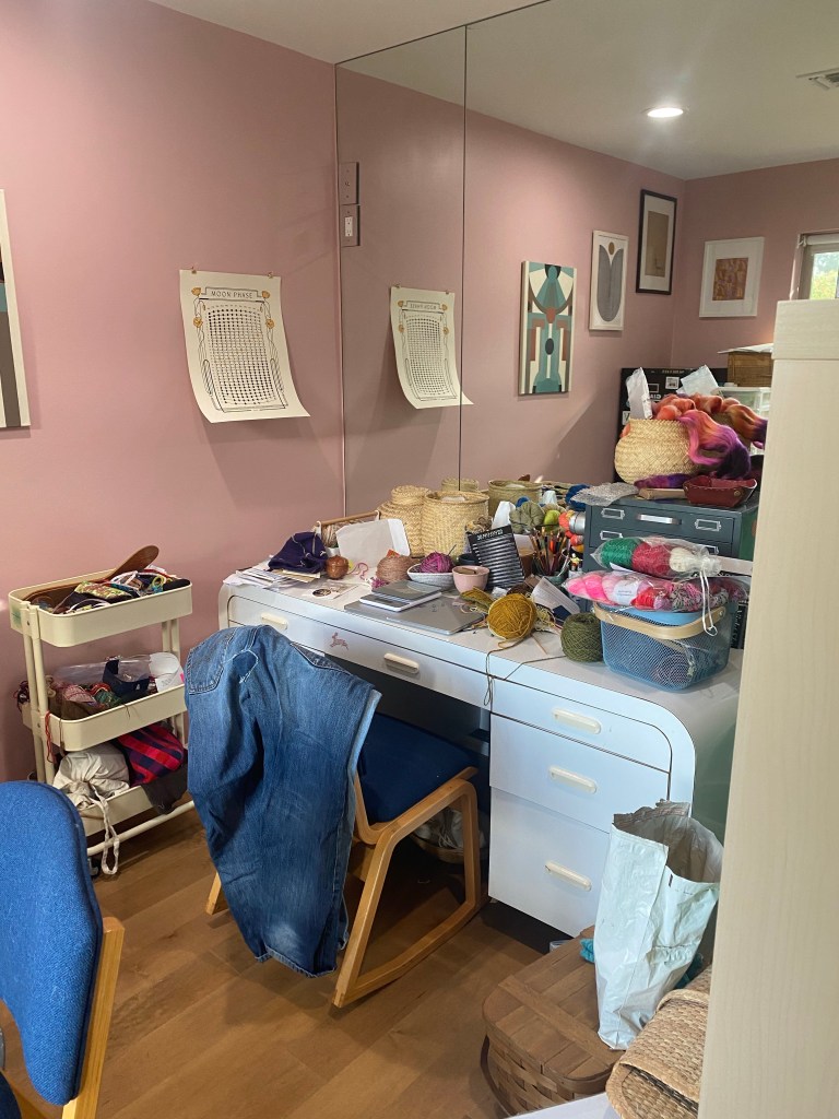 Same room, slightly less messy, with more pictures